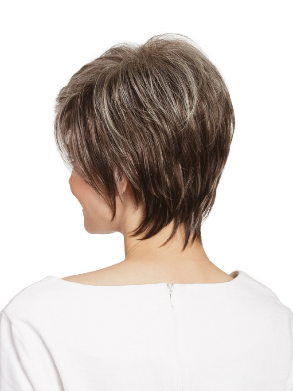 Perruque Courte Pixie Synthétique Sans Bonnet De 8"