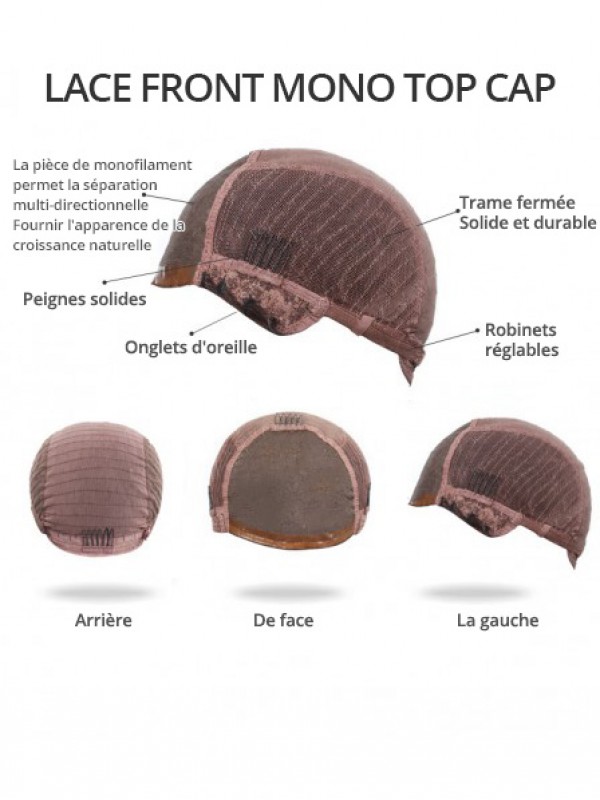 Perruque Synthétique Monofilament Bouclée