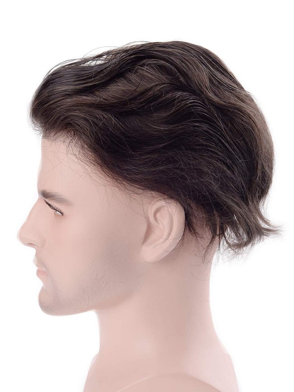 8 x 10" Hommes Toupet 100% Cheveux Naturels Remy Haarteile