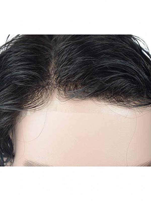 8 x 10" Weich Mince Haut Toupet Pour Hommes 100% Cheveux Naturels Remy 
