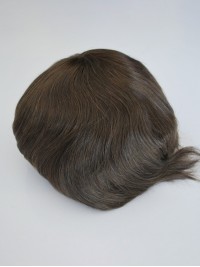 8 x 10" Dark Marron Hommes Toupet Haarteile Cheveux System 100% Cheveux Naturels Remy