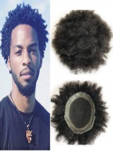 8 x 10" Naturel Noir Bouclée Lace Afro Toupet Pour Hommes