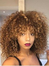 Cheveux-Afro Longue Bouclée Perruques