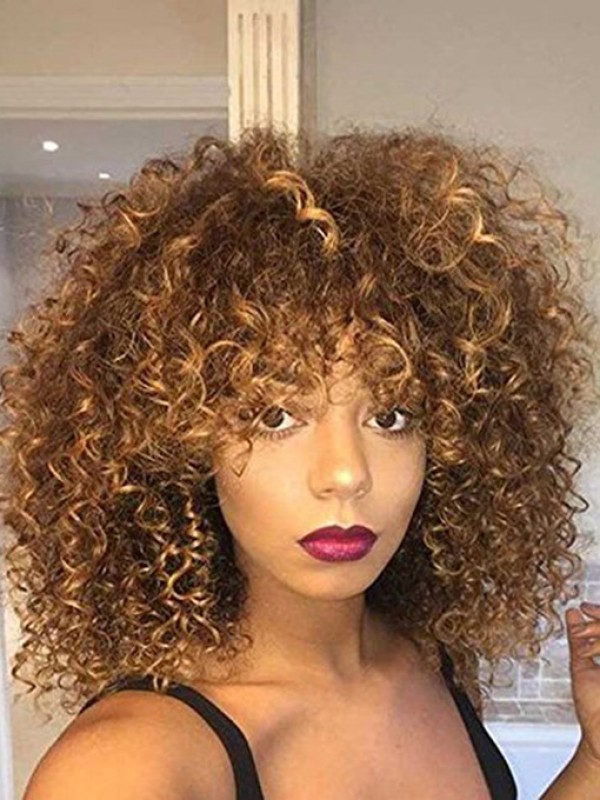 Cheveux-Afro Longue Bouclée Perruques