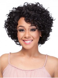Cheveux-Afro Courte Bouclée Perruques