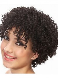 Cheveux-Afro Courte Bouclée Perruques Cheveux Naturels