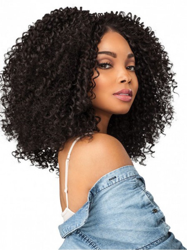 Cheveux-Afro Longue Bouclée Capless Synthetic Perruques