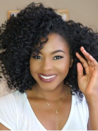 Cheveux-Afro Longue Bouclée Capless Synthetic Perruques