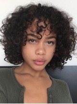 Cheveux-Afro Moyenne Bouclée Capless Perruques Cheveux Naturels