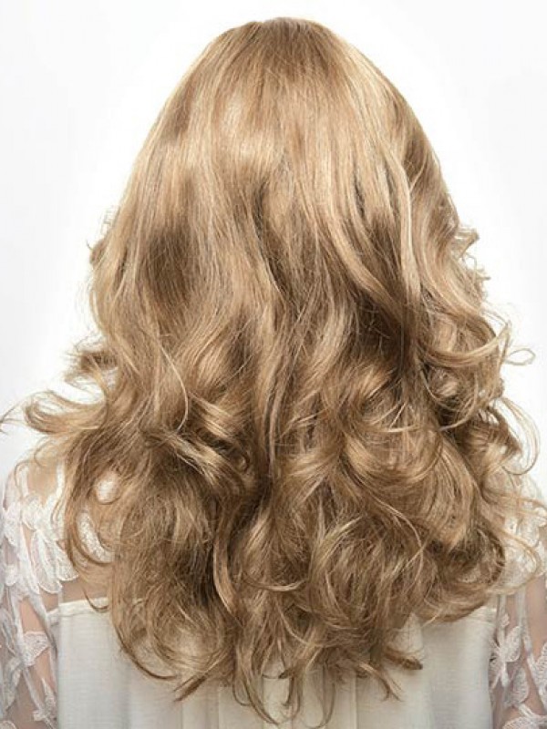 Perruques Cheveux Naturels Blonde Longue 20" Sans Frange