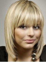 Blonde Bob Courte Tout Droit Perruques Cheveux Naturels