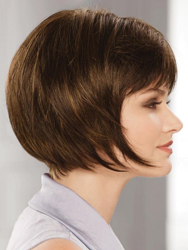 Bob Courte Tout Droit Perruques Cheveux Naturels