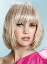 Blonde Bob Tout Droit Courte Perruques