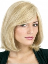 Blonde Bob Tout Droit Perruques Cheveux Naturels