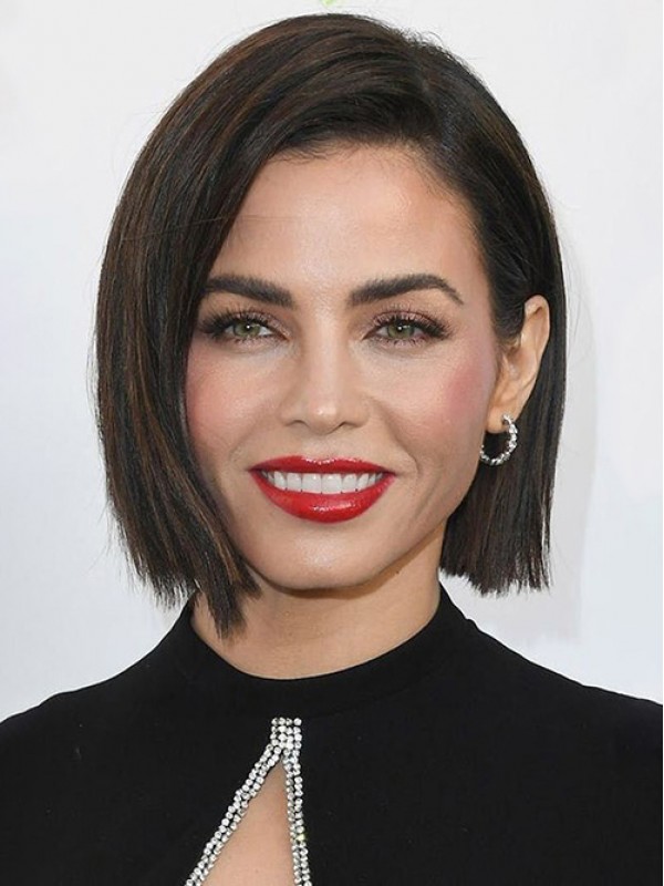 Bob Courte Tout Droit Dentelle Devant Perruques Cheveux Naturels