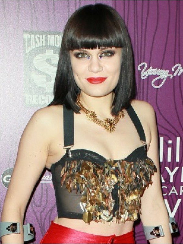 Jessie J Bob Courte Tout Droit Perruques