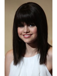 Selena Gomez Longue Tout Droit Perruques