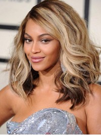 Beyonce Longue Ondulée Dentelle Devant Perruques