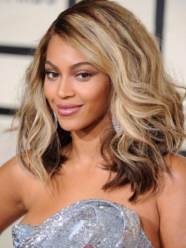 Beyonce Longue Ondulée Dentelle Devant Perruques