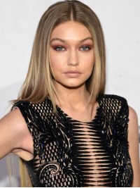 Gigi Hadid Longue Tout Droit Perruques Cheveux Naturels