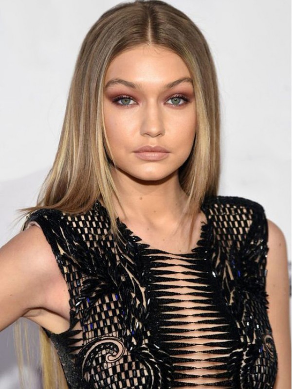 Gigi Hadid Longue Tout Droit Perruques Cheveux Naturels