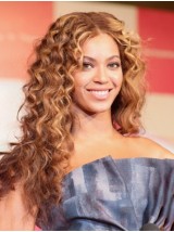 Beyonce Longue Bouclée Dentelle Devant Perruques Cheveux Naturels