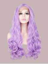 Lavender Longue Ondulée Capless Cosplay Perruques