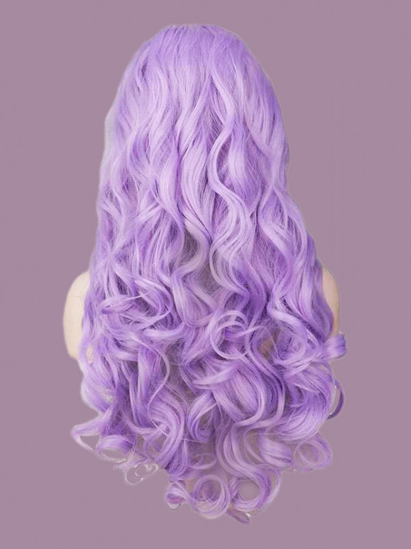 Lavender Longue Ondulée Capless Cosplay Perruques