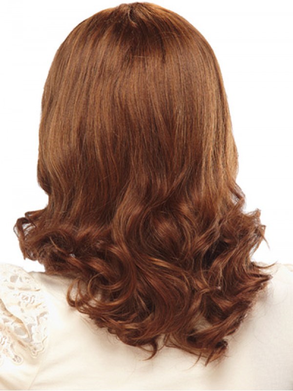 Marron Longue Ondulée 100% Cheveux Naturels Remy