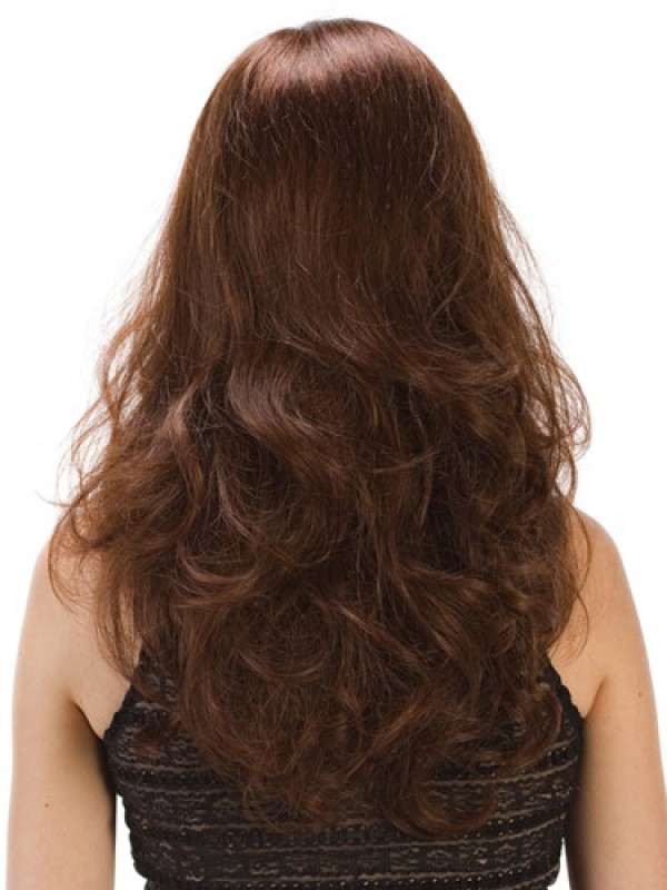 marron Longue Ondulée 100% Cheveux Naturels Remy