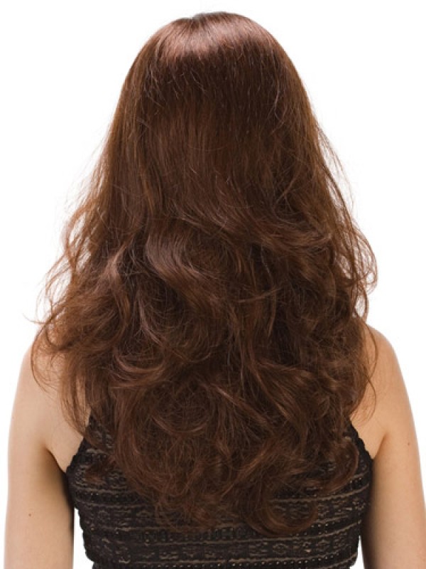 marron Longue Ondulée 100% Cheveux Naturels Remy