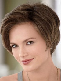 Courte Tout Droit Dentelle Devant 100% Cheveux Naturels Remy