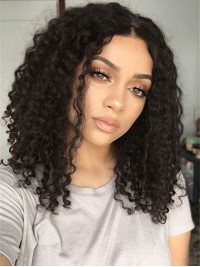 Bouclée Longue noir Spitzfront 100% Cheveux Naturels Remy
