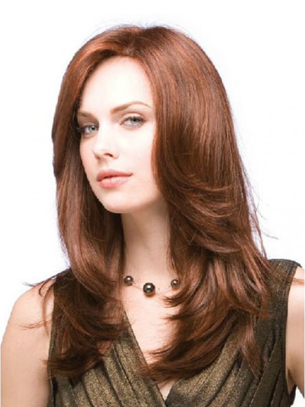 Longue Tout Droit marron 100% Cheveux Naturels Remy