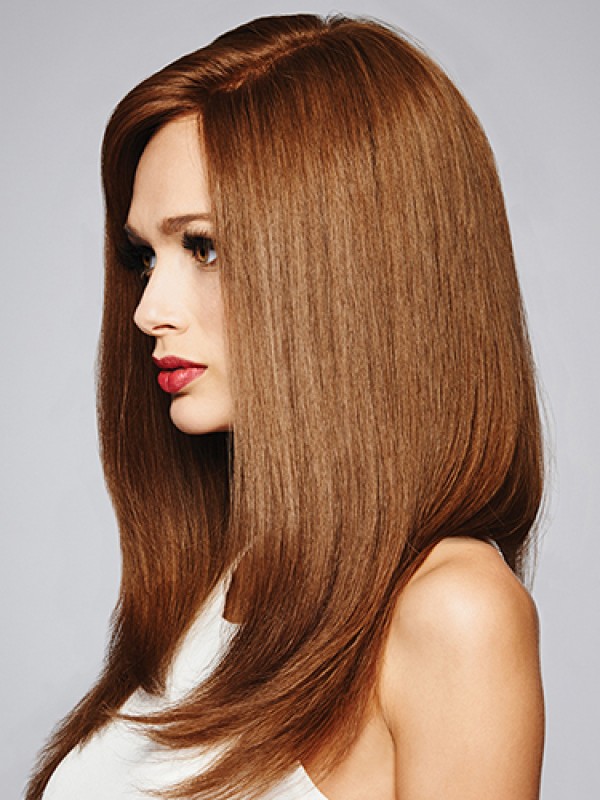 Marron Longue Tout Droit 100% Cheveux Naturels Remy