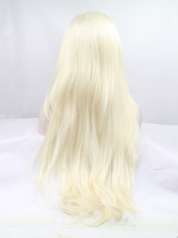 Longue Blonde Dentelle Devant Ondulée Perruques