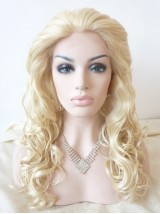 Ondulée Blonde Dentelle Devant Perruques