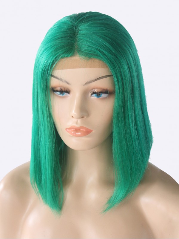 13*6 Vert Bob 100% Cheveux Naturels Remy Perruques avec des cheveux de bébé