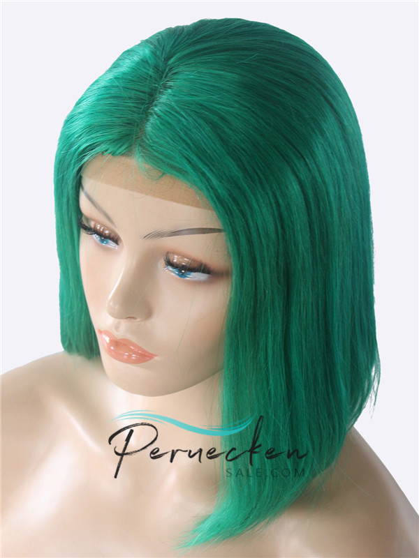 13*6 Vert Bob 100% Cheveux Naturels Remy Perruques avec des cheveux de bébé