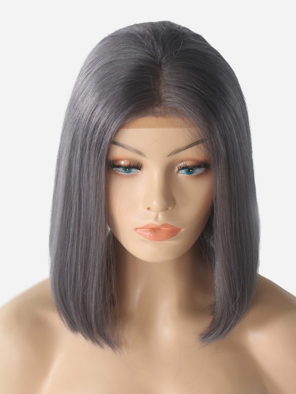 180% Densité 13*6 Inch noeuds blanchis sans colle Bob Perruquesn avec des cheveux de bébé