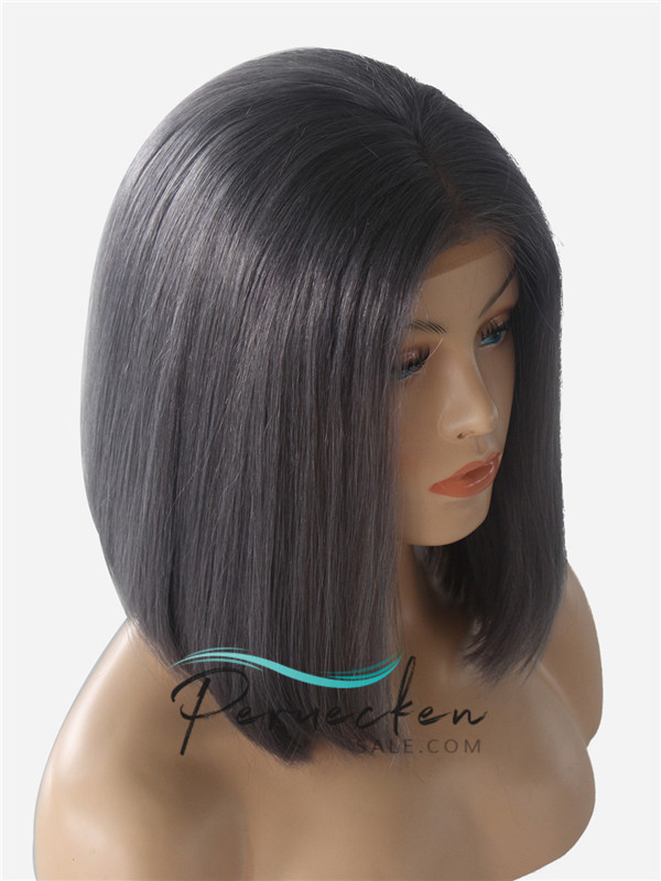 180% Densité 13*6 Inch noeuds blanchis sans colle Bob Perruquesn avec des cheveux de bébé