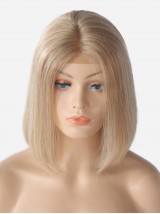 180% Densité 13*6 Inch Blonde Tout Droit Dentelle Devant 100% Cheveux Naturels Remy Perruques