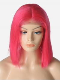 180% 1B/rosa 13*6 Inch Ombre Courte Tout Droit Bob Dentelle Devant Perruques