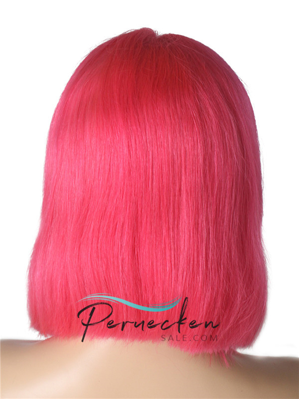 180% 1B/rosa 13*6 Inch Ombre Courte Tout Droit Bob Dentelle Devant Perruques