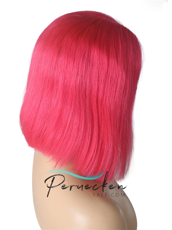 180% 1B/rosa 13*6 Inch Ombre Courte Tout Droit Bob Dentelle Devant Perruques