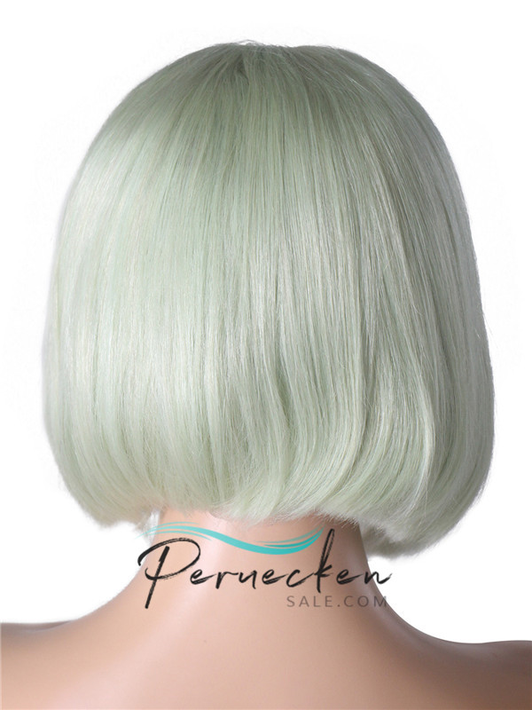 180% Mint Vert Bob 13*6 Inch Dentelle Devant 100% Cheveux Naturels Remy Perruques