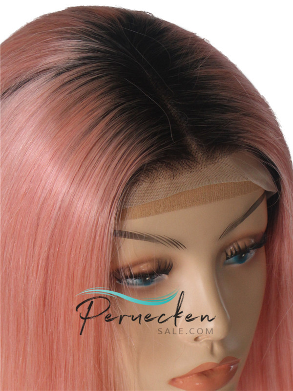 180% 1B/rosa Courte bunte Bob 13*6 Inch Dentelle Devant 100% Cheveux Naturels Remy Perruques 