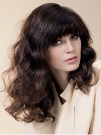 Marron Longue Ondulée 100% Cheveux Naturels Remy