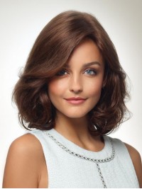 Marron Ondulée 100% Cheveux Naturels Remy