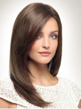 Longue Tout Droit Marron 100% Cheveux Naturels Remy